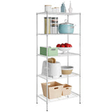 YRLLENSDAN 5 Tier Metal Shelving Unit, Heavy Duty Wire Shelves, Adjustable Storage Rack for Kitchen, Garage Shelving, Pantry Shelves, Storage Shelves Organizer, 24" W x 14" D x 61" H, Chrome YRLLENSDAN