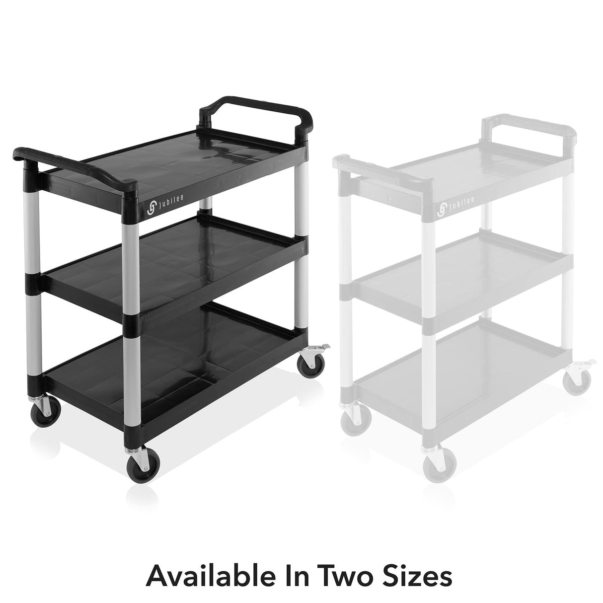Jubilee Heavy-Duty 3-Tier Utility Service Cart with Wheels, 40.25" x 38.5" Jubilee
