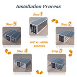Luxury Roof Waterproof Prefab Mobile Tiny Home for Sale with 2 3 4 Bedroom 20ft 40ft Folding Expandable Container House to Live in for Adults with Terrace Generic
