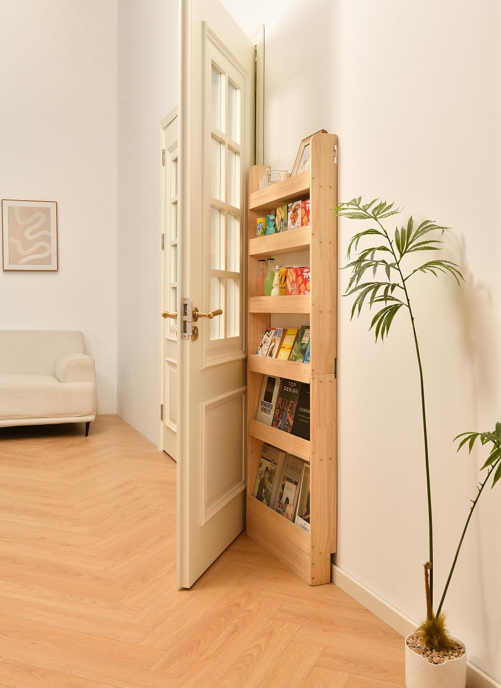 Heehee Solid Wood Bookshelf: Elegant Book and Toy Organizer for All Ages - WoodArtSupply