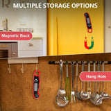 RIWUSI Meat Thermometer Digital, Instant Read Food Thermometer with Dual Probe, Backlight LCD Display, Calibration Function, Kitchen Accessories for Outdoor Cooking, Candy Making, BBQ Grill Essentials RIWUSI