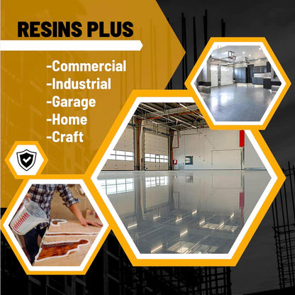Resins Plus - Garage Floor Coating and Epoxy Kit | Includes All Needed Tools and Materials for DYI Application | RS3425 Fast Cure Water Based Epoxy with Paint Chips