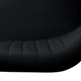 COSTAELM Alaia 46" Contemporary Wide Upholstered Velvet Loveseat Sofa Couch with Golden Metal Legs for Living Room, Black Costaelm