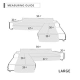 Easy-Going Sectional Couch Covers for Dogs L Shape Sofa Cover Reversible Sofa Slipcover Chaise Lounge Cover Furniture Protector Cover for Pets Dog Cat (Large, Dark Gray/Dark Gray) Easy-Going