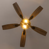 52 Inch Ceiling Fans with Lights and Remote & APP Control, Farmhouse Ceiling Fan with LED Lighting for Bedroom Living Room and Patio, Black Caged Ceiling Fan for Indoor and Outdoor(NO BULBS） YouthDream