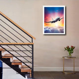 DIY 5D Diamond Painting Kits for Adults Airplane in Flight in The Sky at Sunset Airplane Diamond Painting Diamond Art Kits Gem Art Kits for Gift Home Wall Decor 12x16 inch EATUKYIC