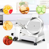 Meat Slicer,10" Premium Steel Blade Home and for Commercial Meat Slicer Stainless Steel Semi-Auto bread slicer, Cheese Food Electric Deli Slicer. TUDALLK
