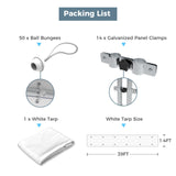 GREEN PARTY 20x40 FT Party Tent Panel Clamps Chain Link Fence Clamps for 38mm Round Pipe Panel Frame (14 Sets) GREEN PARTY