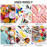 LEZIOA 5 Pack Hanging Cup Holders, Multipurpose Rolling Cart Accessories Utility Cart Accessories For Art & Craft Supplies, Space Saving Hanging Storage Basket Pencil Holder Makeup Organizers (White) LEZIOA