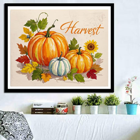 ACANDYL Halloween DIY Paint by Numbers Kit for Adults Beginner Paint by Number for Adults Fall Pumpkin Canvas Painting by Number DIY Acrylic Oil Painting on Canvas Arts Craft Decoration 16x20 inch ACANDYL