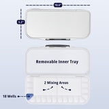 Mr. Pen- Airtight Watercolor Palette with Lid, 1 Pack, 18 Wells and 2 Mixing Areas, Watercolor Palette, Paint Pallet with Lid, Empty Watercolor Palette, Paint Palette, Folding Paint Tray Mr. Pen