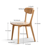 Bamskov 100% Solid Oak Wood Dining Room Chairs - Practical Kitchen Chairs - Wood Chair for Dining Room, Kitchen (1, Natural) Bamskov