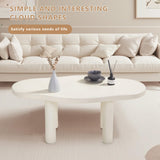 Cloud Coffee Table - Cute Coffee Table - Irregular Shape Coffee Table with 4 Legs - Modern End Table for Living Room,Apartment,Bedroom,Easy Assembly-White ANTJUMPER