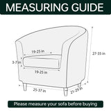 Deisy Dee 2 Piece Velvet Club Chair Slipcover Tub Chair Slipcovers Stretch Barrel Chair Covers Accent Chair Cover Removable Couch Furniture Protector Arm Chair Cover for Living Room (Kelly) Deisy Dee