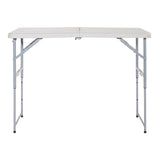 Office Star Resin Multipurpose Rectangle Table, 4-Feet Long, Height Adjustable, Center Folding Table, Light Gray Office Star Products