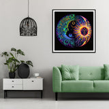 Stalente Diamond Painting Kits for Adults, 5D DIY Diamond Art Kits for Beginners Round Full Drill Diamond Painting for Home Wall Decoration Gift 12×12inch, Sun and Moon Stalente