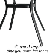 Anmutig 5-Piece Outdoor Dining Set, 48'' Round Table with 4 Swivel Chairs All Weather Furniture Set - Brown Style1 Anmutig