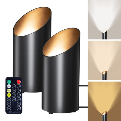 Brightown 2 Pack Floor Can Lights - 6000K LED Up Lights with Remote and Timer, 3 Color Temperatures and Dimmable Uplighting Spotlights for Dark Corner Sofa House Plant Wall Artwork Indoor