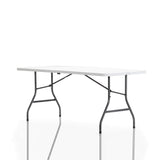 COSCO Fold-in-Half Banquet Table w/Handle, 6ft, White Cosco
