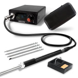 SEQURE MSS12 Pro 70W Digital Soldering Iron Station Kit, Auto Sleep & Calibration, °C/ºF Conversion, PD/DC Power Input, 4 Solder Iron Tips, LCD Display Welding Tool SEQURE