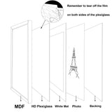 LUCKYLIFE 16x20 Frames, 16x20 Picture Frame for Wall, Display Pictures 11x14 with Mat or 16x20 without Mat, Set of 2, Black LUCKYLIFE