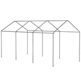 Outsunny 10' x 20' Party Tent and Carport, Height Adjustable Portable Garage, Outdoor Canopy Tent 8 Legs Without Sidewalls for Car, Truck, Boat, Motorcycle, Bike, Garden Tools, White Outsunny