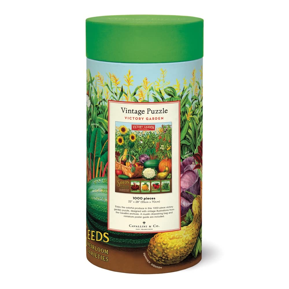 Cavallini Vintage Victory Garden Vegetable Garden Jigsaw Puzzle (1000-Piece) Cavallini