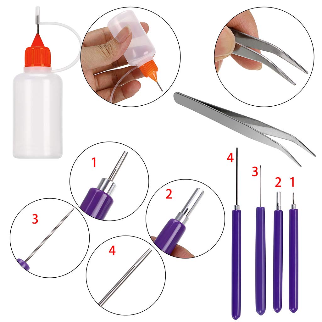 MDLUU Beginner's Paper Quilling Kit with 1860 Strips, Electric Quilling Slotted Tools with Storage Box, Instructions, Paper Quilling Art Craft Kit for Kids and Adults MDLUU