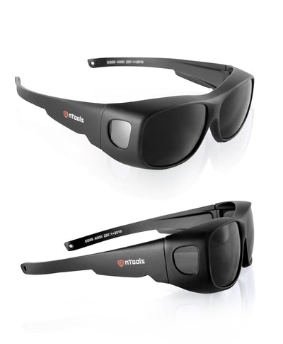 AnTools IR 5.0 Welding Glasses, Wrap-around Welding Goggles, Anti-scratch Welding Lens, UV Protection, Meet ANSI/ISEA, OSHA, Black