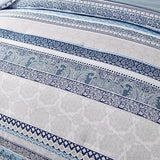 Cottolester Boho Comforter Set King Size Light Blue Comforter Set 8 Piece Bed in a Bag Striped Paisley Bedding Sets Cottolester