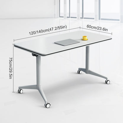 Folding Conference Table On Wheels Conference Room Table Flip Top Mobile Office Training Room Table Meeting Room Table Foldable Meeting Tables Rolling Meeting Table With Silent Wheels(4pack14 - WoodArtSupply