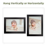 HappyHapi 4x6 Inch Picture Frames,Set of 10 Wooden Picture Frames, Tabletop or Wall Display Decoration for Photos, Paintings, Landscapes, Posters, Artwork (Black) HappyHapi