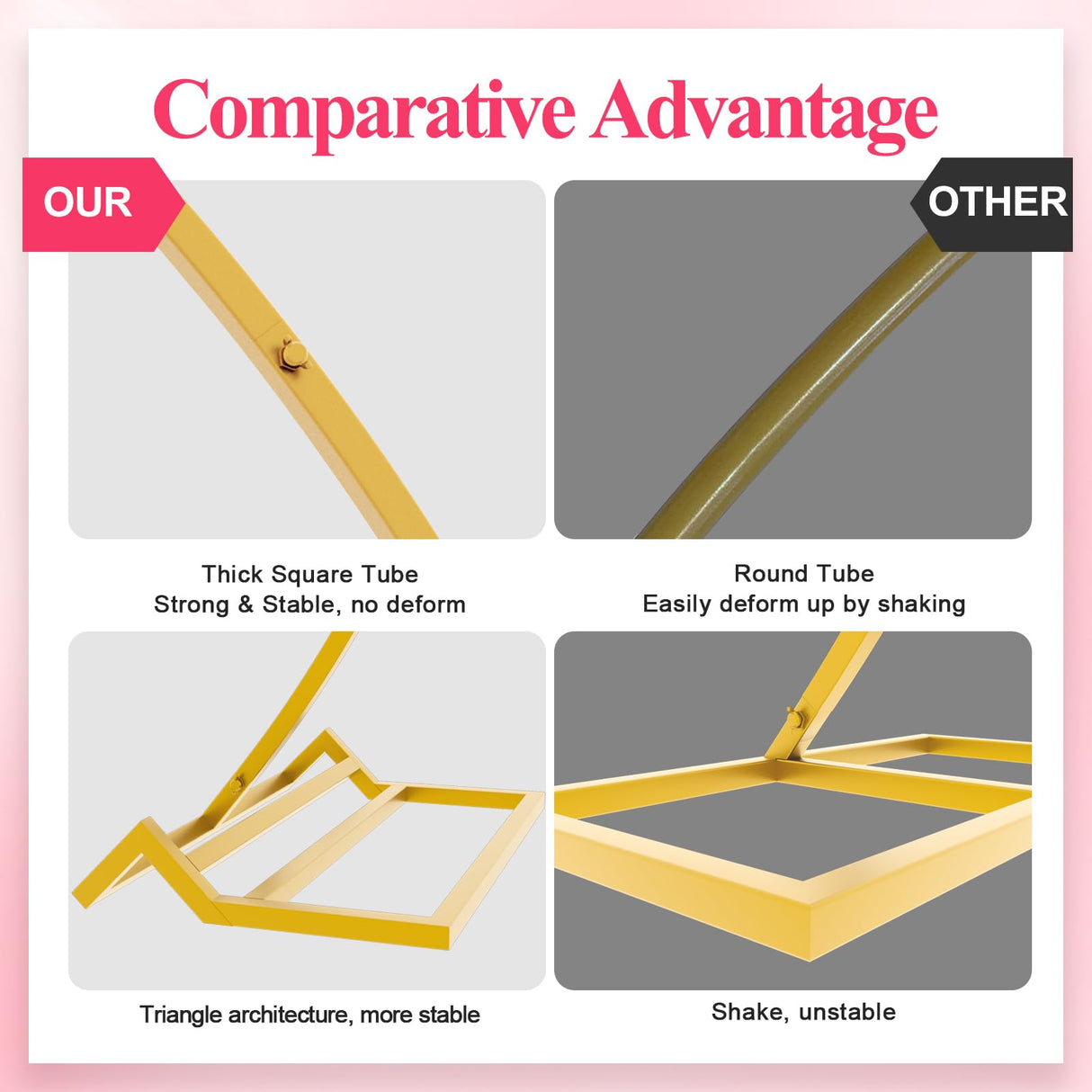 Wokceer Wedding Arch 7.2FT Round Backdrop Stand Gold Metal Circle Backdrop Stand Circle Balloon Arch Stand Frame for Birthday Party Bridal Shower Anniversary Ceremony Candy Tables Celebration Wokceer