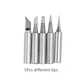 TXINLEI Electronics Soldering Iron Kit，60W 110V Adjustable Temperature Welding Tool Set, 5pcs Different Soldering Tips, Stand TXINLEI