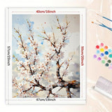Cherry Blossom Tree Paint by Numbers Kit for Adults - DIY Spring Flowers on Branches Painting on Canvas 16x20 Inches, Acrylic Paint Set,Suitable for Beginners,Floral Art for Decoration/Gifts TAOPAOLAB