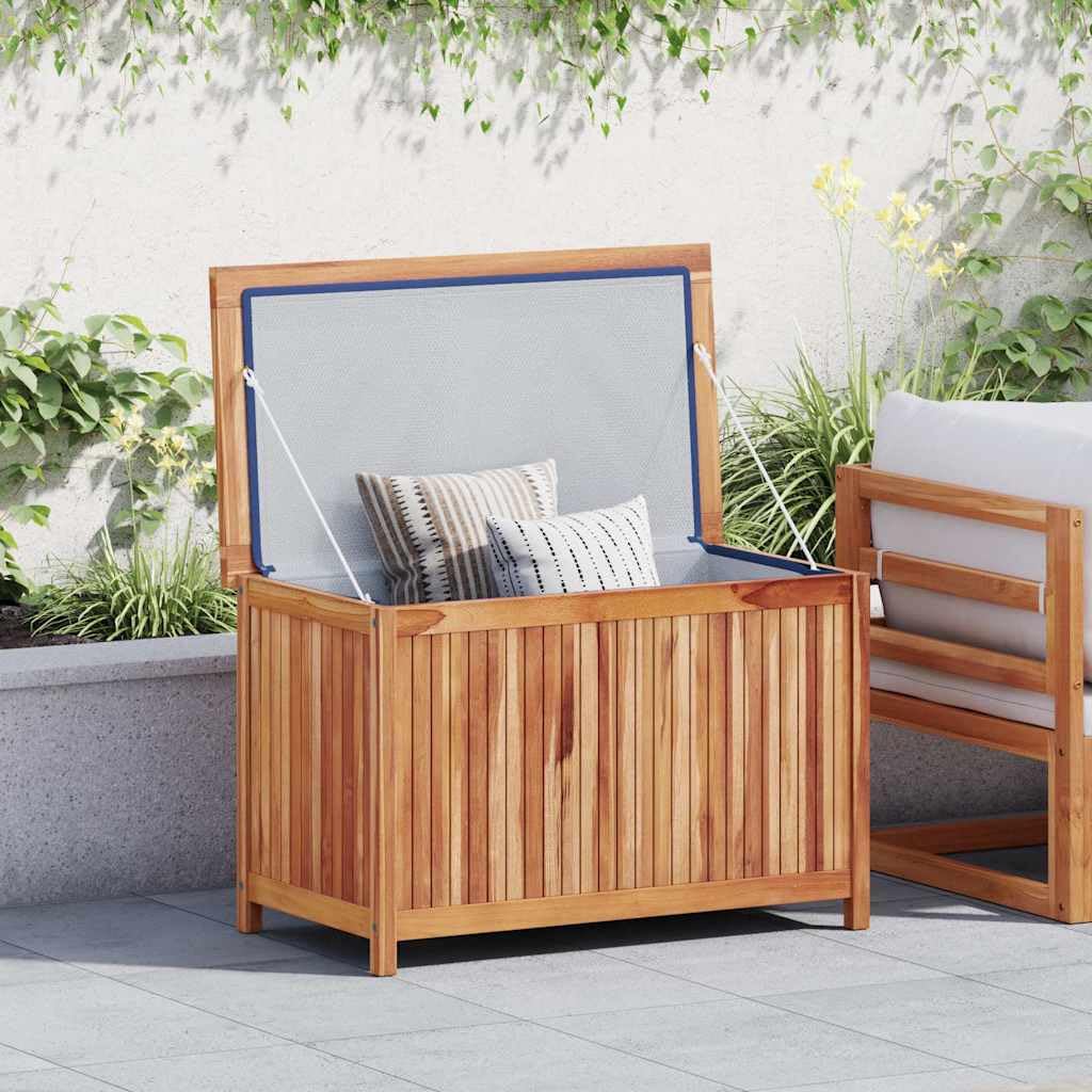 vidaXL Patio Storage Box, Deck Box with Lid, Outdoor Cabinet, Storage Chest for Outdoor Cushions Throw Pillows Garden Tools, Solid Wood Teak vidaXL