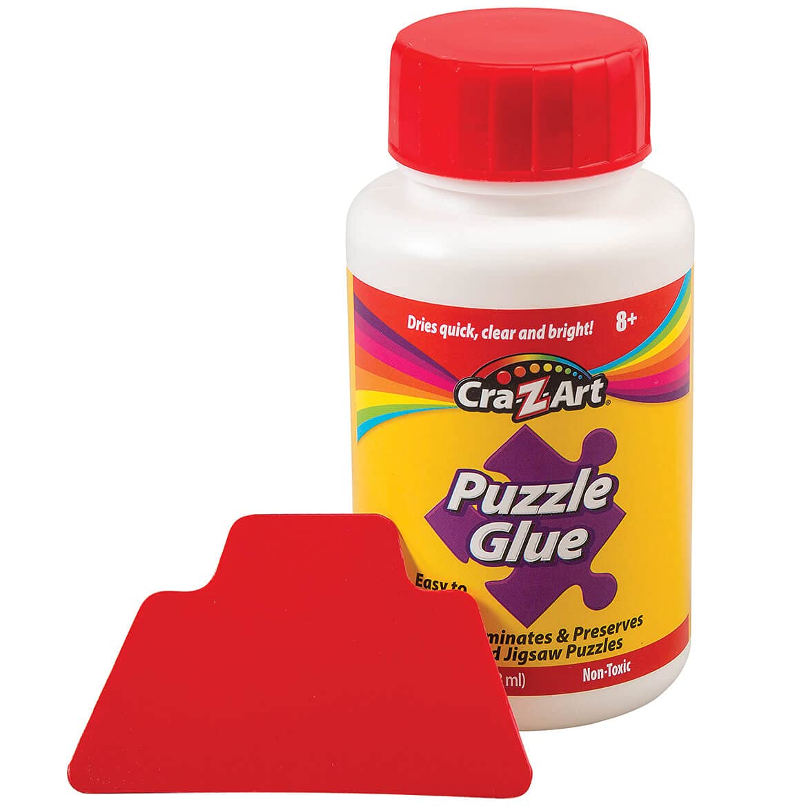 RoseArt Jigsaw Puzzle Glue with Applicator - Saves, Laminates and Preserves Finished Jigsaw Puzzles - Easy to Apply, Dries Quick, Clear & Bright - WoodArtSupply