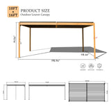 Domi Louvered Pergola 10×16 FT, Outdoor Wood Grain Aluminum Pergola with Adjustable Rainproof Roof and Drainage System, Metal Pergola Gazebo for Patio, Deck, Backyard domi outdoor living