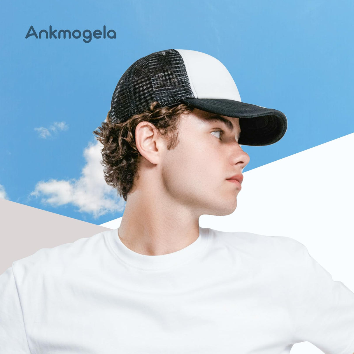 Ankmogela 10 Pack of Blank Trucker Hat Men and Women Mesh Hat Hot Stamping DIY Graffiti Hat Baseball Cap Ankmogela