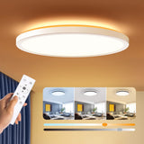 BLNAN Dimmable LED Flush Mount Ceiling Light Fixture with Remote Control, 12Inch 24W 3000K-6500K Light Color Adjustable, Modern Ultra-Thin Ceiling Lamp for Bedroom Kitchen, Wired BLNAN