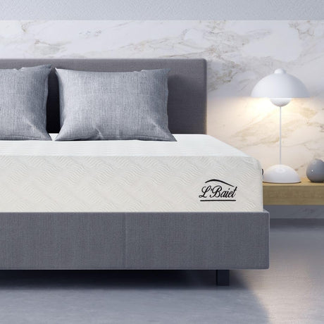 L’Baiet 12” Gel Memory Foam Mattress, Twin Size/Bed in a Box/Medium Firm/Breathable Cooling-Gel Comfort Technology/Pressure Relief/Comfy Support/Soft Fabric Cover/CertiPUR-US Certified L'Baiet