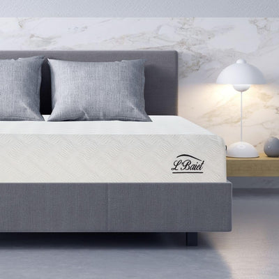 L’Baiet 8” Gel Memory Foam Mattress, King Size/Bed in a Box/Medium Firm/Breathable Cooling-Gel Comfort Technology/Pressure Relief/Comfy Support/Soft Fabric Cover/CertiPUR-US Certified