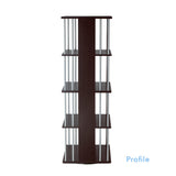 Atlantic Typhoon Media Storage Spinner, Engineered Wood, Space-Saving 360-Degree Rotation, Organize & Protect Prized Media & Memorabilia Collections, PN 82635716 – Espresso Atlantic