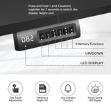 Legooin Electric Standing Desk, 48'' X 24'' Adjustable Height Stand Up Desk with Charging Station, 2 USB Ports, 3 Power Outlets, 27''-46'' Lifting Range Adjustable Desk(Black) Legooin