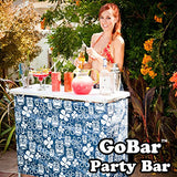 GoBar Portable High-Top Bar Table with Interchangeable Skirts - Ideal for Events and Parties GoPong
