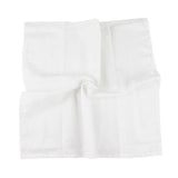 INFEI Solid Color Cotton Linen Blended Thin Dinner Cloth Napkins - Set of 12 (40 x 40 cm) - for Events & Home Use (White) INFEI