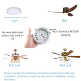 Ledytech 4 inch Retrofit Light Kit for Ceiling Fan Light Replacement Panel PCB 18W 6000K 2200LM 120V CRI90 Dimmable ETL (White 6000K) Ledytech