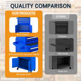 Sonlmik Tool Chest, 13-Drawer Rolling Tool Chest with Double Door Handle, 2 in 1 Detachable Tool Chest, Large Tool Storage with Wheels, Lockable Tool Chest for Garage, Barbershop Sonlmik