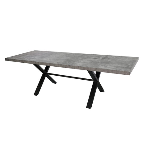 Acanva Expandable Dining Table for 6-8 Seat, Modern Rectangle Design with Extension Leaf for Kitchen Restaurant, Thicker Top and Carbon Steel Pedestal, 74.9''(+40)Wx37''Dx30''H, Dark Grey Acanva