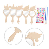 Didiseaon 12-Piece Unfinished Wooden Mirror Craft Set for Kids DIY Princess Hand Mirrors for Girls Birthday Parties and Craft Activities Safe Unbreakable for Toddler Decor Didiseaon